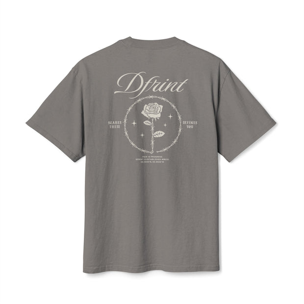 Rose Script Heavy Faded Tee